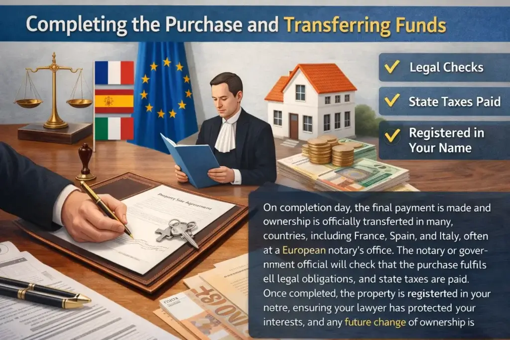 Completing the Purchase and Transferring Funds