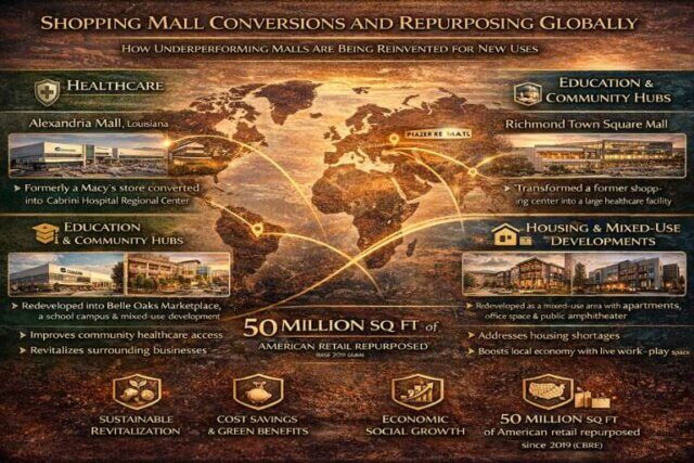 Shopping Mall Conversions and Repurposing Globally