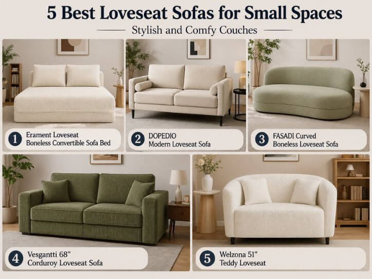 5 Best Loveseat Sofas for Small Spaces Stylish and Comfy Couches