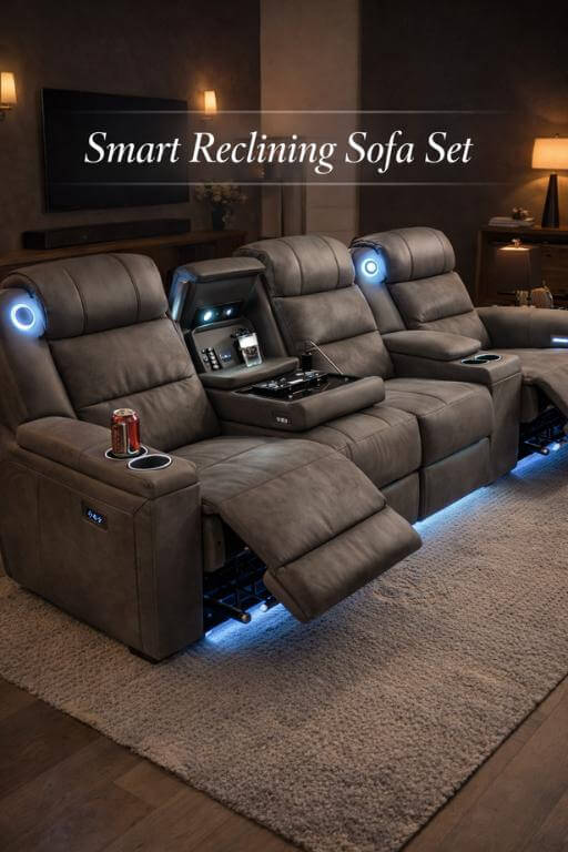 EASE MOOSE Oversized L Shape Sectional Sofa – Grey Chenille Cloud Comfort