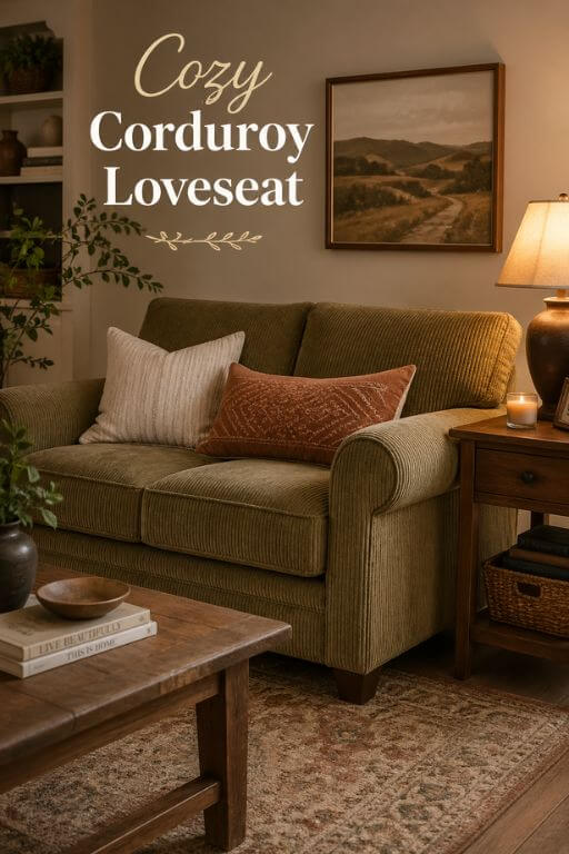 Vesgantti 68 Corduroy Loveseat Sofa