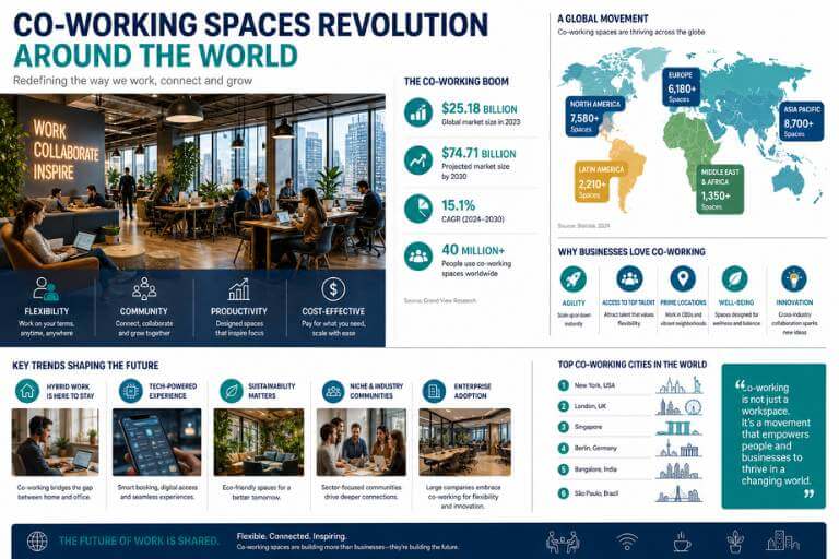 Co-Working Spaces Revolution Around the World