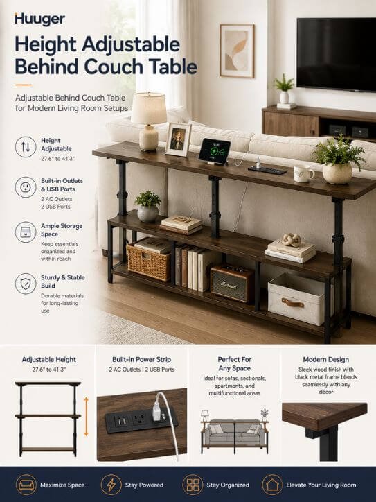 TIQLAB Small Entryway Table – White